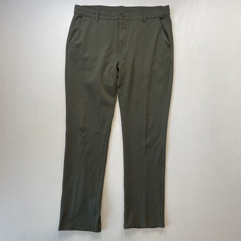 True Classic 36x30 Green‎ Slim Stretch Mens Chino Dress Pants